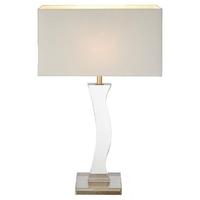 Ellis Cognac Crystal and Antque Brass Table Lamp