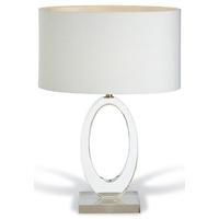 Elian Cognac Crystal and Antique Brass Finish Table Lamp
