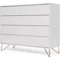 elona chest of drawers grey and copper