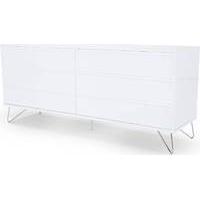 Elona Wide Chest of Drawers, White Gloss
