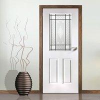 Eldon Grained Pvc Door - Victorian Style Toughened Glass