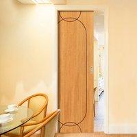 Elements Agua Oak Single Pocket Door - Prefinished