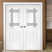 Eldon Grained Pvc French Doors - DecraResin 1 Style Safety Glass