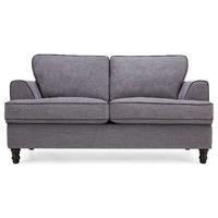 Elena Sofabed Light Grey with Dark Grey Piping