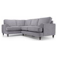 elena corner sofa light grey left hand