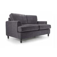 Elena 3 Seater Sofa Dark Grey with Light Grey Piping