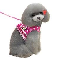 Elegant Lady Style Dots Harness with 120cm Leash for Pets Dogs (Assorted Sizes and Colours)