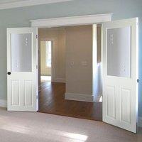 Eldon Internal PVC Door Pair with Clear Cut Lines and Crystal Jewels Clear Glass