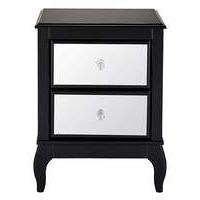 Elise Mirrored 2 Drawer Bedside Table