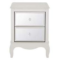 Elise Mirrored 2 Drawer Bedside Table
