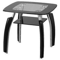 Elena Lamp Table Black and Clear