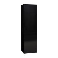 Elisa Wall Cupboard In High Gloss Black With 1 Door