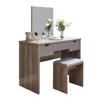 elizabeth dressing table set walnut and grey