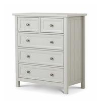 Ellie Wooden Chest Of Drawers In Dove Grey Lacquered