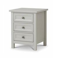 Ellie Wooden Bedside Cabinet In Dove Grey Lacquered