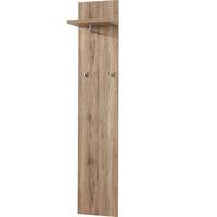 elina coat rack in sanremo oak with shelf and hooks