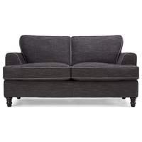 Elena Sofabed Dark Grey with Light Grey Piping