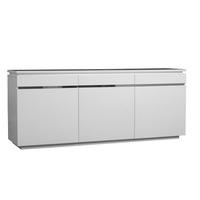 Elisa Sideboard In White High Gloss With 3 Doors And Lighting