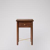 Elliot bedside table in Dark Mango Wood & Brass