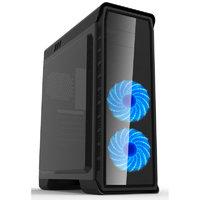 Elysium Black Gaming Case With 2 x 15 Blue LED Front Fans Side Window