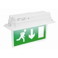 ELP 8w T5 maintained Flush Recessed down exit sign - FE/M3/WH/ECAD