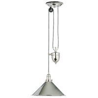 Elstead Lighting Provence Rise and Fall Pendant in Nickel