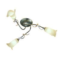 Elstead Lighting Fly 3 Light Ceiling Light in Black Silver and Gold