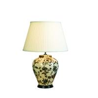 elstead grey and silver peonies lamp