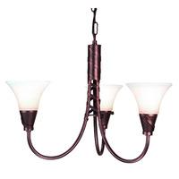 Elstead Lighting Emily 3 Light Chandelier in Copper