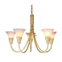 elstead lighting emily 5 light chandelier in ivory