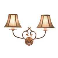 Elstead Lighting Coniston 2 Lamp Wall Light in Burnished Gold