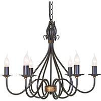 Elstead Lighting Windemere 6 Light Chandelier in Rust