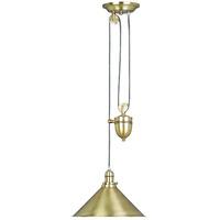 Elstead Lighting Provence Rise and Fall Pendant in Brass
