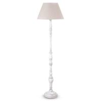 Elegant White Wooden Floor Lamp