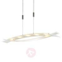 elina led hanging lamp frosted glass lampshade