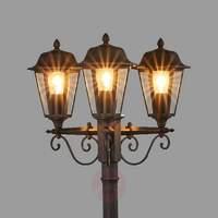 Elegant 3-bulb post light Lamina