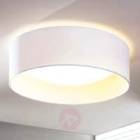 Elegant LED fabric ceiling lamp Franka in white