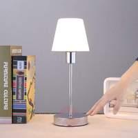 Elegant table lamp Sascha with a glass lampshade