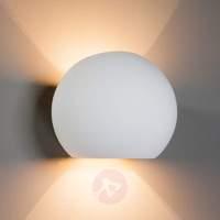 Elina spherical halogen wall light in plaster