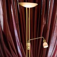 Elegant Baya Floor Lamp, Matt Brass