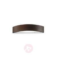 elegant curve wall light in wenge width 40 cm