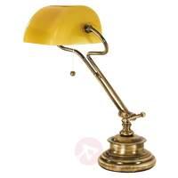 Elegant table lamp FIGI, burnished brass