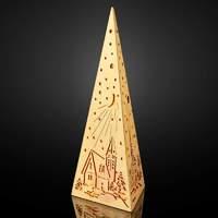 Elaborately designed LED wooden pyramid w. battery