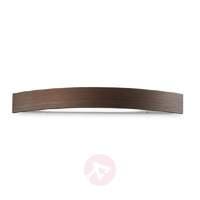 Elegant Curve wall light in wenge, width 70 cm