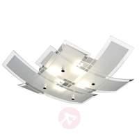 Elina trendy LED ceiling light w. glass lampshade
