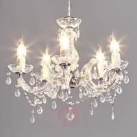 Elegant-looking Arabesque chandelier, transparent