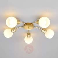 elaina led ceiling light in brass 5 bulb
