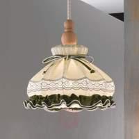 Elsa Embroidered Hanging Light Peasant Style Green