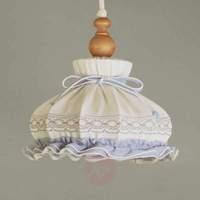 Elsa Embroidered Hanging Light Peasant Style Blue