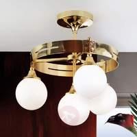 eleganzia ceiling light four bulbs brass